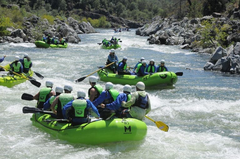 American River Rafting with Raft California and the Green Boats