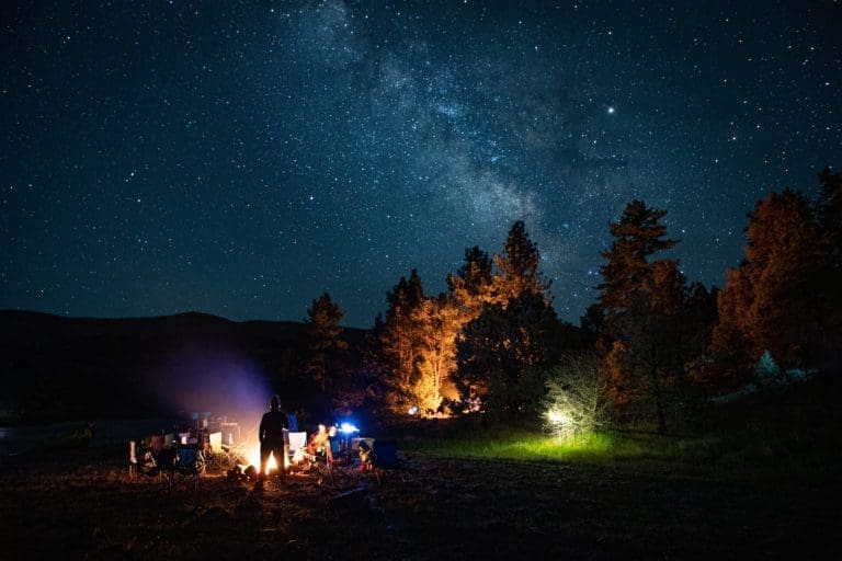 Wilderness Camping Under the Stars on the East Carson River with Raft California