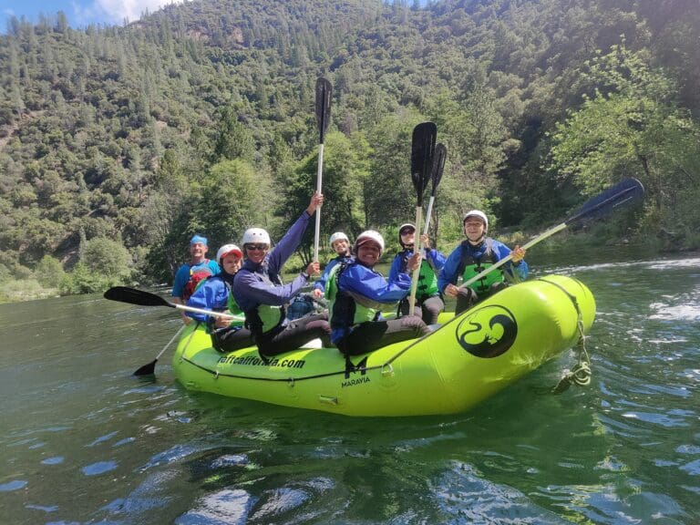Group whitewater rafting trips on the South Fork American River