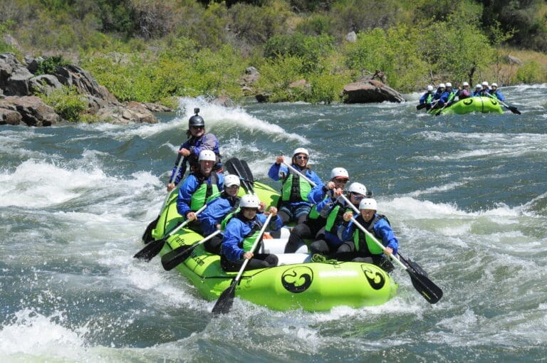 Spring rafting high water flows on the South Fork American River